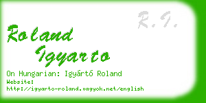 roland igyarto business card