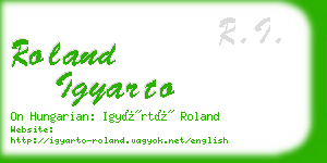 roland igyarto business card